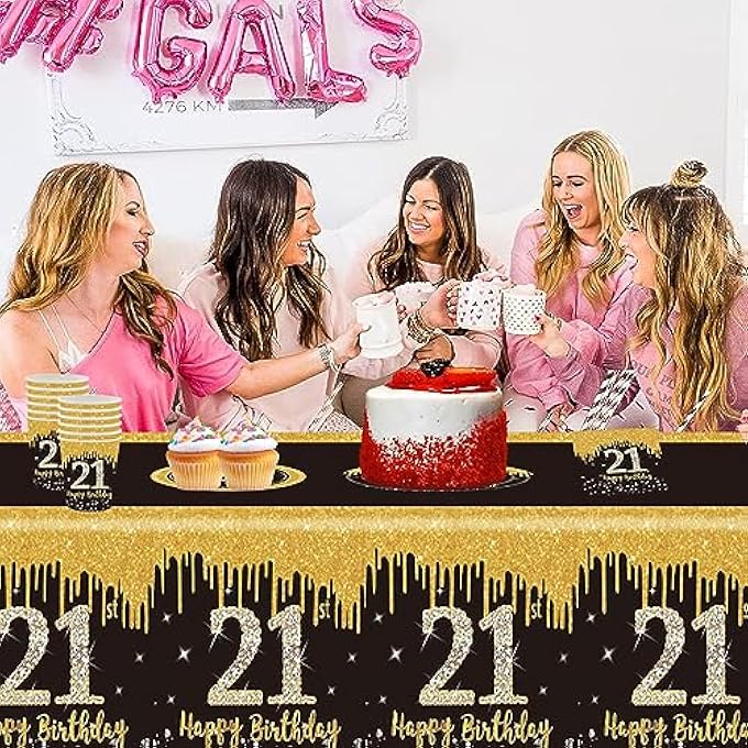 PACK OF 20 BLACK AND GOLD PAPER PARTY NAPKINS TABLE DECORATION 21ST BIRTHDAY DECORATION NAPKINS PAPER NAPKINS FOR MAN WOMAN BIRTHDAY PARTY DECORATION PARTY SUPPLIES BLACK GOLD - Image 4